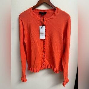 Zara Women's Vibrant Orange Button-Down Shirt